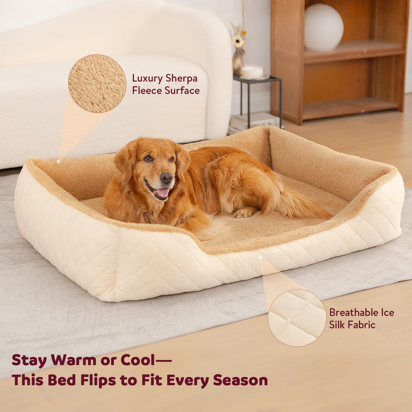 Dual-Sided Orthopedic Dog Bed(L)