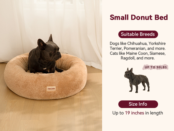 Calming Donut Dog Bed (S)