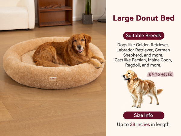 Cooling Donut Dog Bed (L)