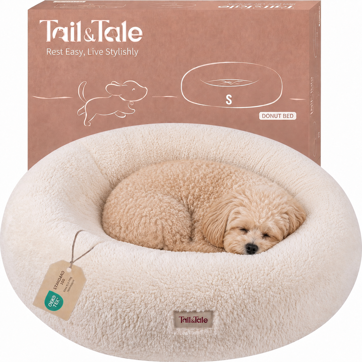 Calming Donut Dog Bed (S-L) - 2 Colors