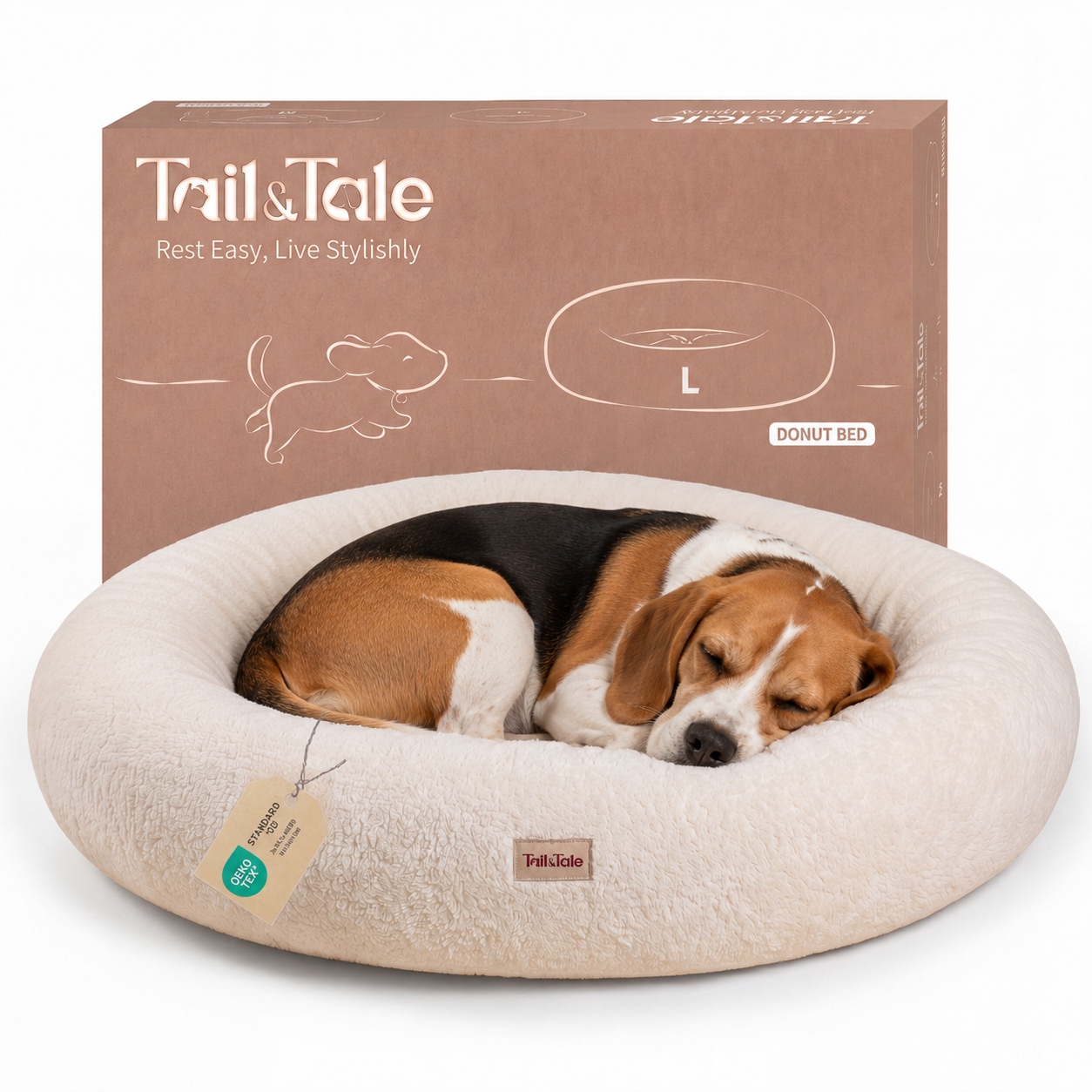 Calming Donut Dog Bed (S-L) - 2 Colors