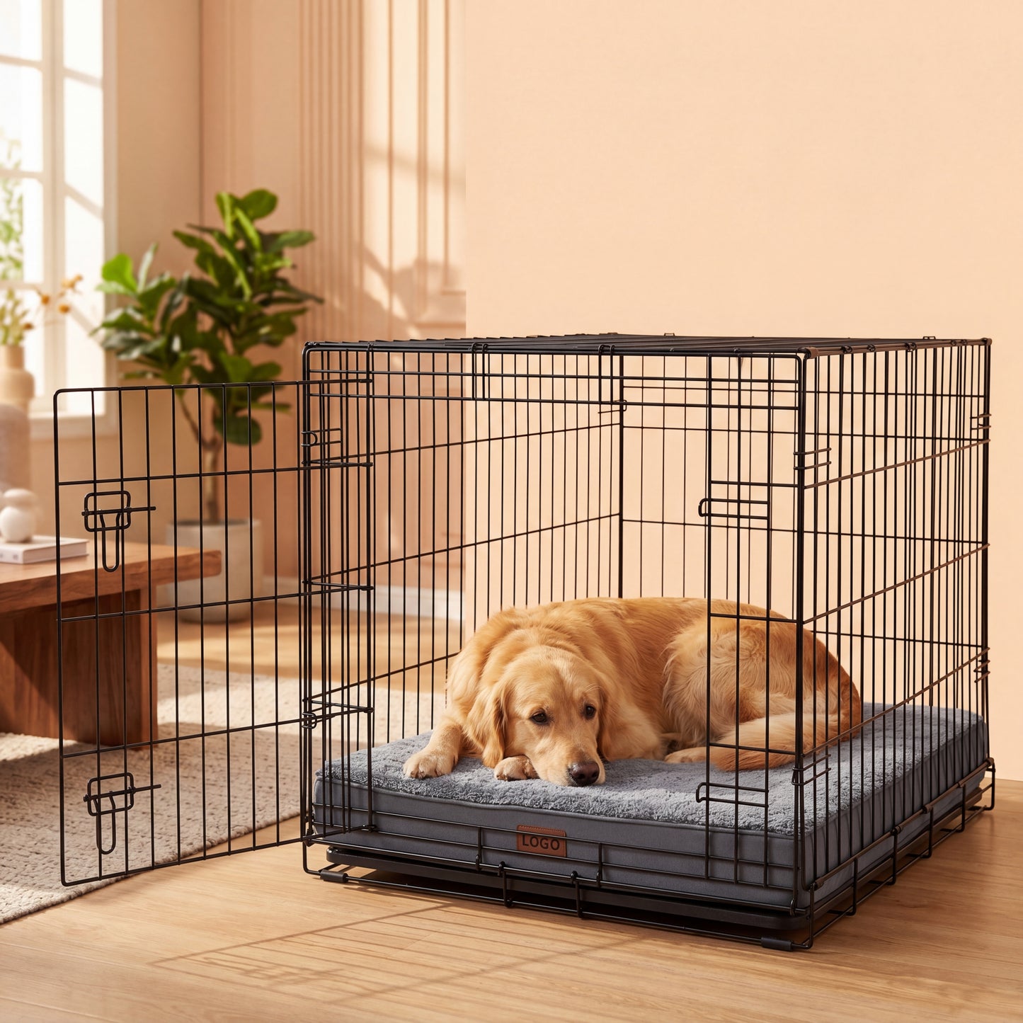 Orthopedic Dog Crate Pad & Kennel Mat – Waterproof, Washable, Joint Support Bed for Dogs