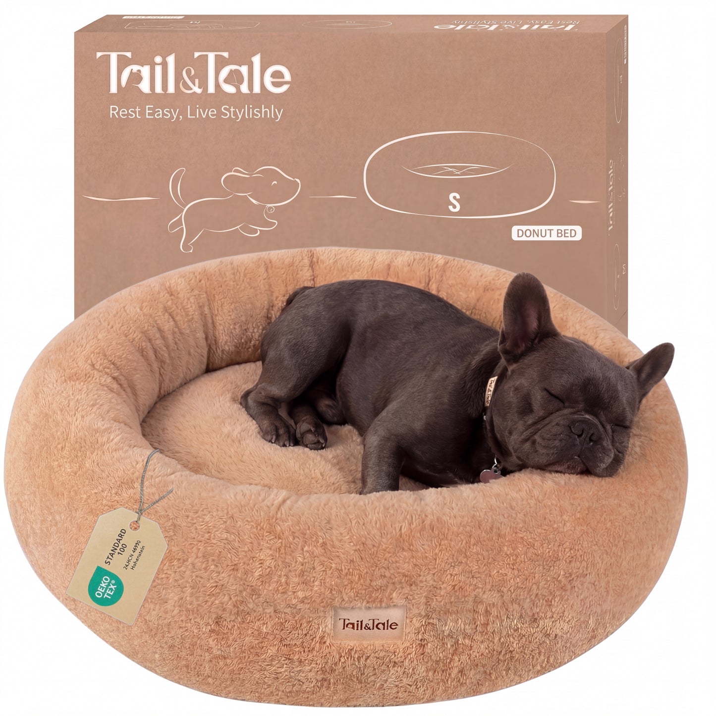 Calming Donut Dog Bed (S-L) - 2 Colors