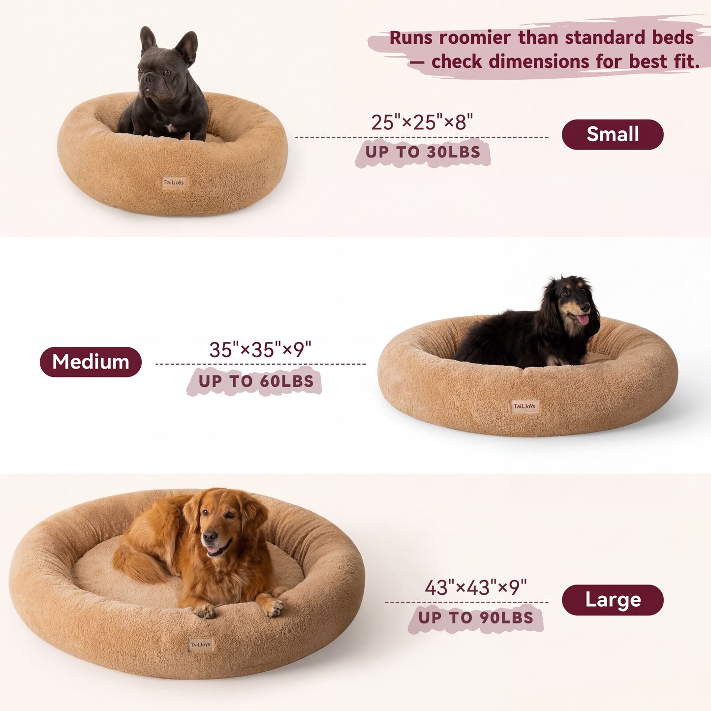 Cooling Donut Dog Bed (L)